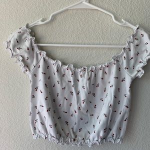 White crop top